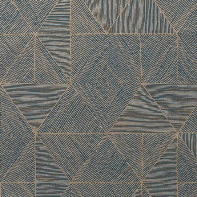 Mica Makelike Wallcovering by Makelike - Golden on Blue