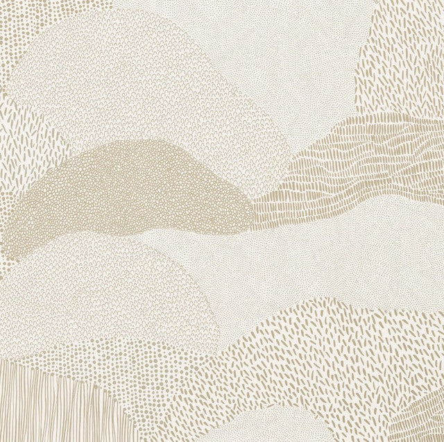 Roll Right Wallcovering by Makelike - Gold on White