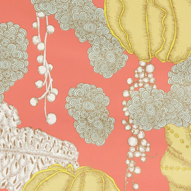 Succulent Wallcovering by Makelike - Red