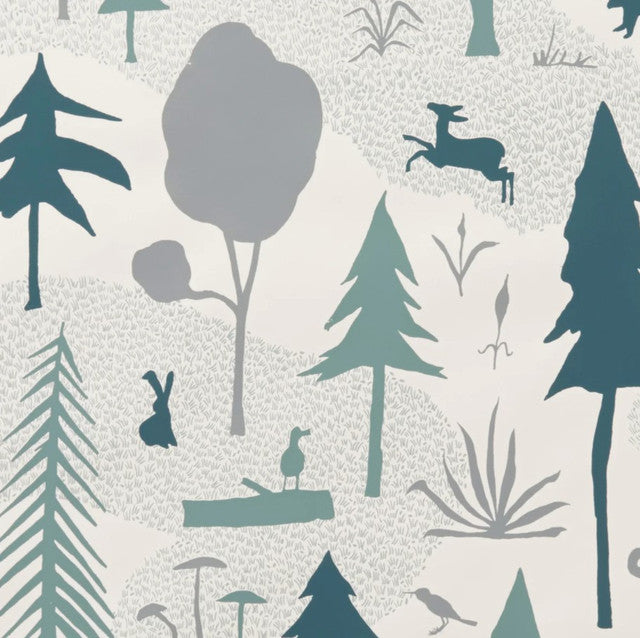 Wilderness Wallcovering by Makelike - Blue
