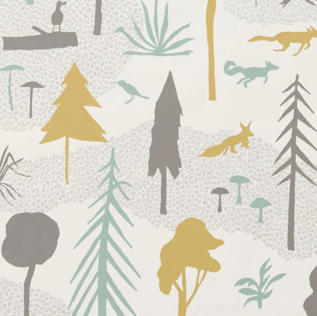 Wilderness Wallcovering by Makelike - Yellow