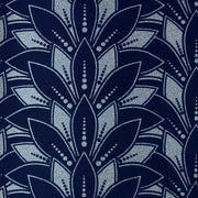 Astoria Flock Wallcovering by Maxwell - Midnight