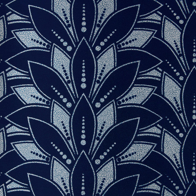 Astoria Flock Wallcovering by Maxwell - Midnight