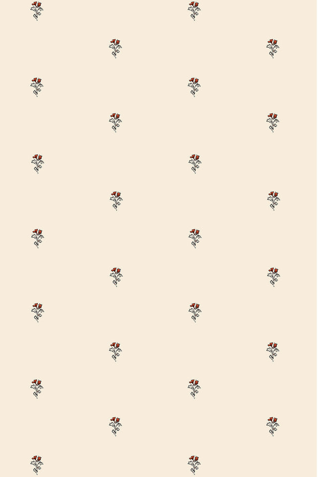 Blossom Bouquet Wallcovering by Papier - Pale Driftwood