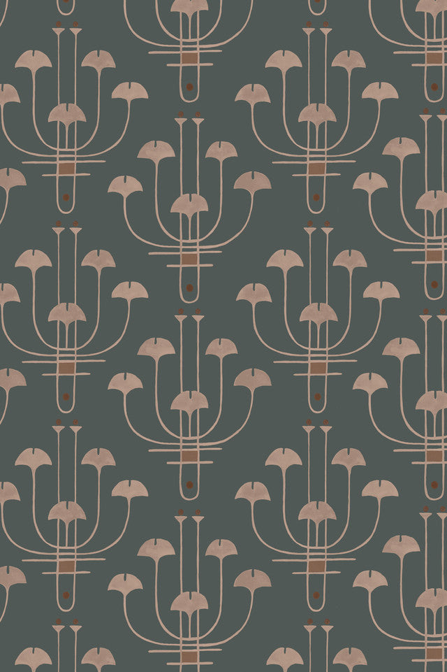 Candelabra Wallcovering by Papier - Smokey Weather