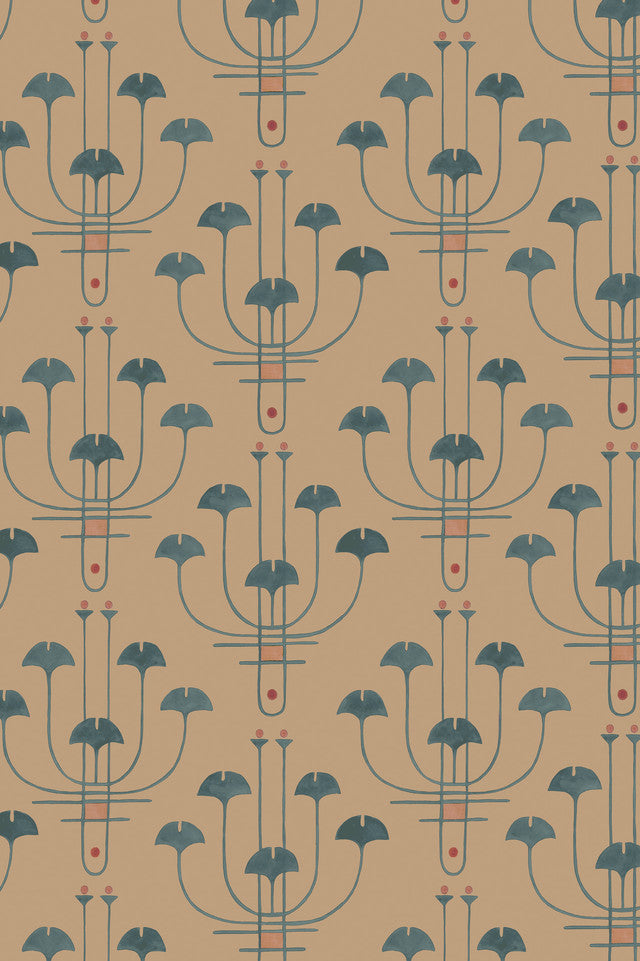 Candelabra Wallcovering by Papier - Summer Sand
