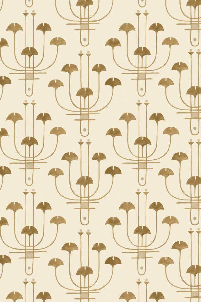 Candelabra Wallcovering by Papier - Cloudy Sunlight