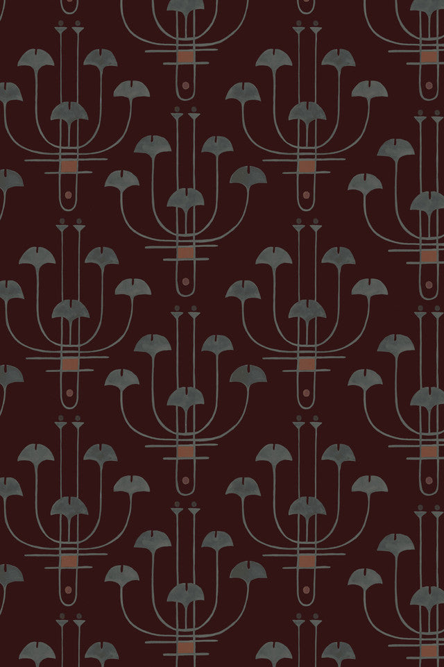 Candelabra Wallcovering by Papier - Espresso
