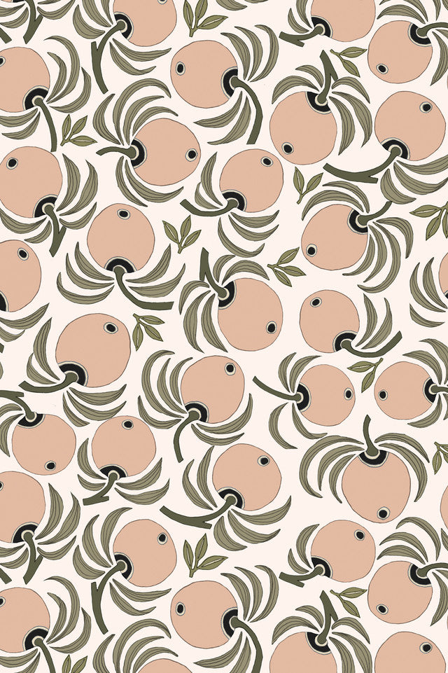 Citrus Lemon Papier Wallcovering by Papier - Apricot Haze