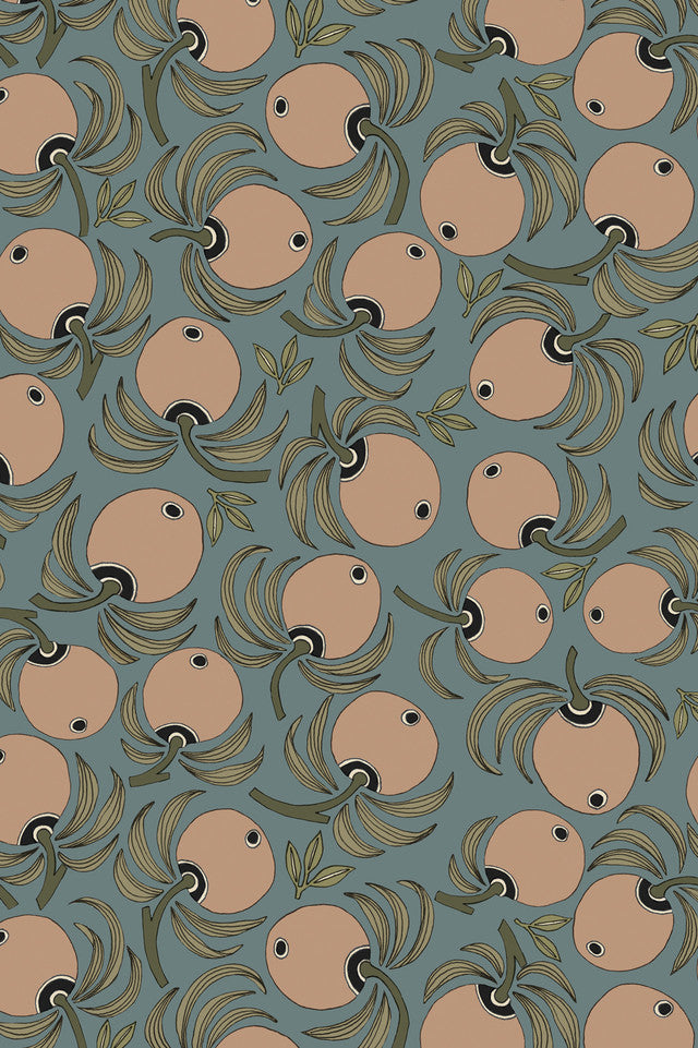 Citrus Lemon Papier Wallcovering by Papier - Sweet Dusk