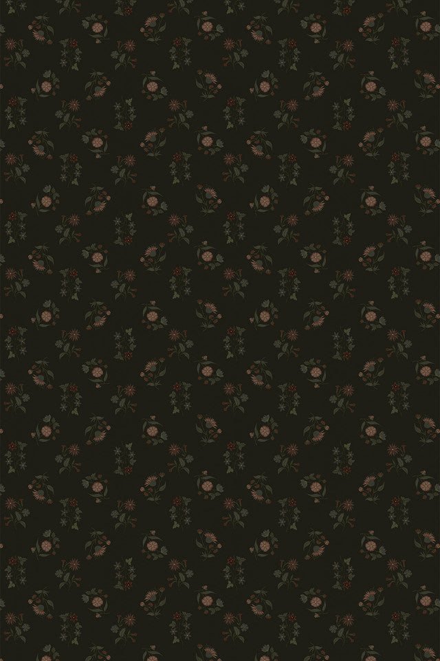 Floral Cascade Wallcovering by Papier - Velvet Void