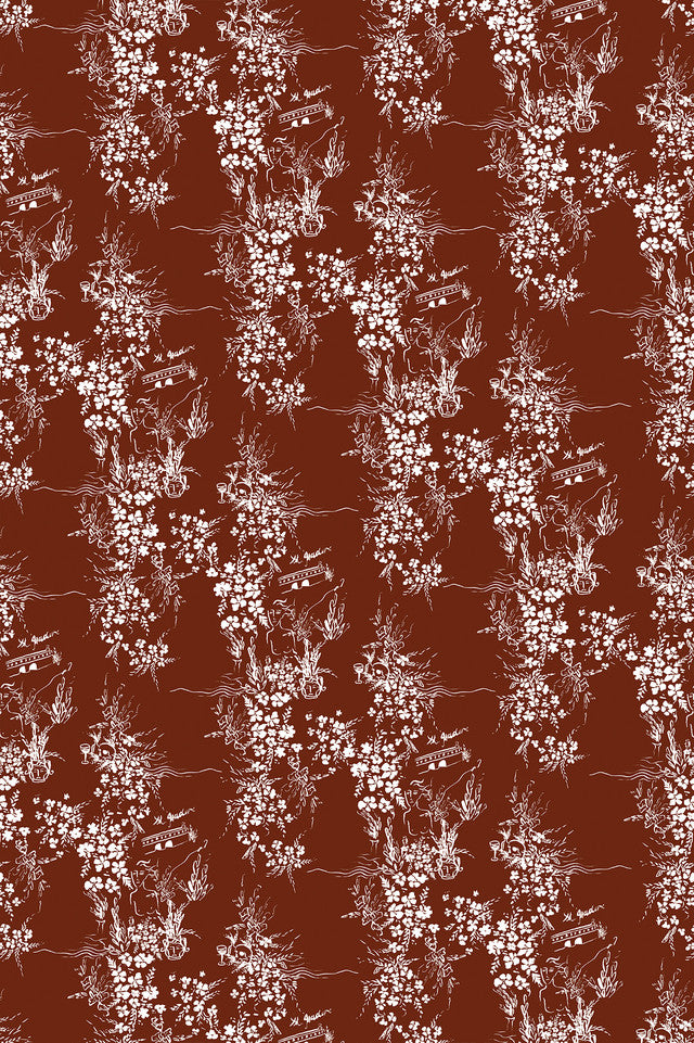 Isadore Wallcovering by Papier - Cranberry Cocktail