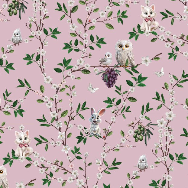 Kawaii Wallcovering by Witch & Watchman - Pink