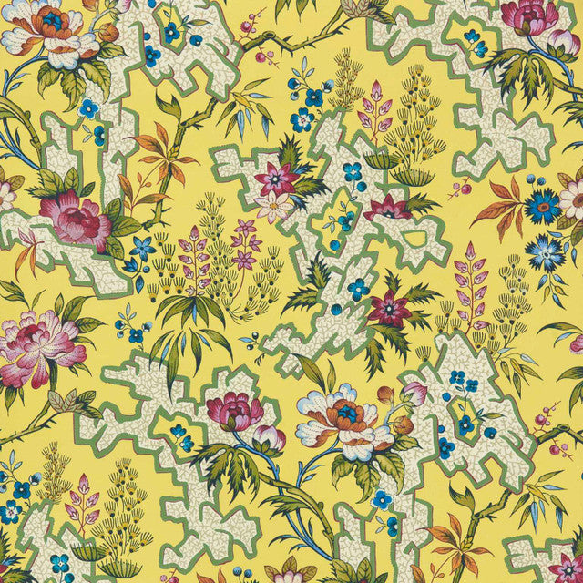 Kilburn's Maze Wallcovering by Maxwell - Yellow