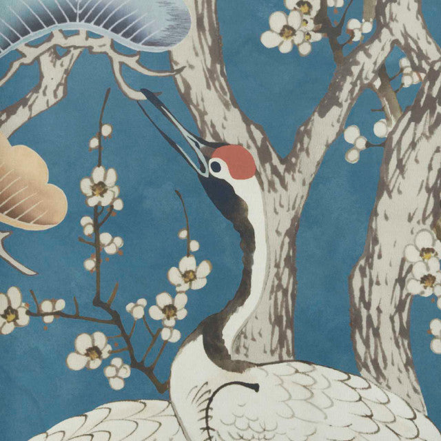 Kyoto Blossom Wallcovering by Maxwell - Prussian Blue