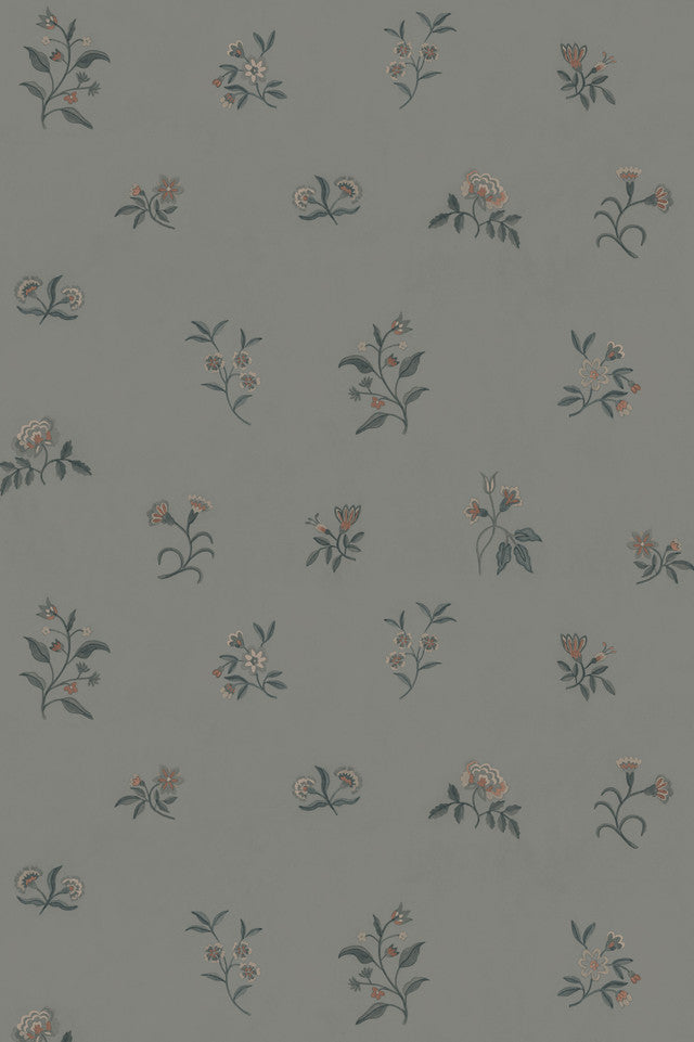 Lovers Bloom Wallcovering by Papier - Moody Haze