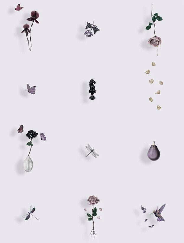 Masquerade Wallcovering by Witch & Watchman - White
