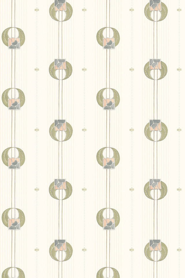 Needle and Thread Wallcovering by Papier - Olive Branch