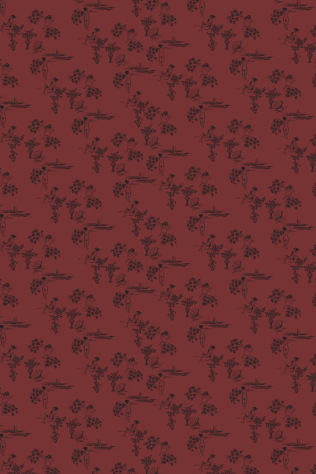 Sisters Wallcovering by Papier - Country Redwood