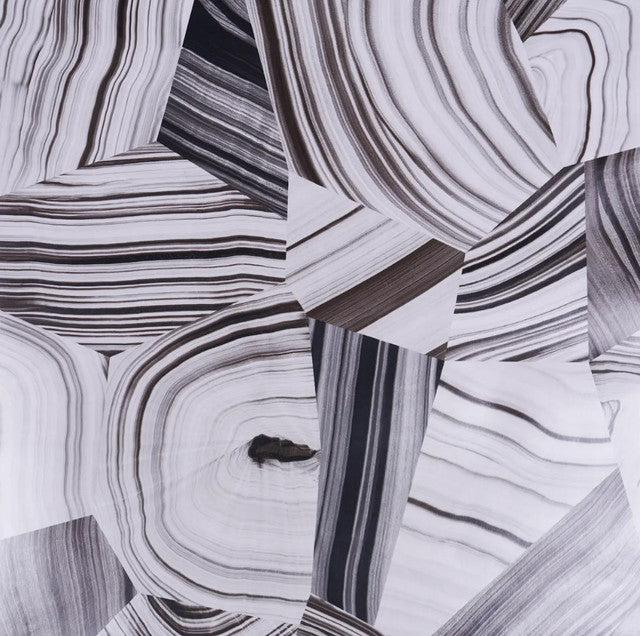 Agate Slice Wallcovering by Schumacher - Black & White