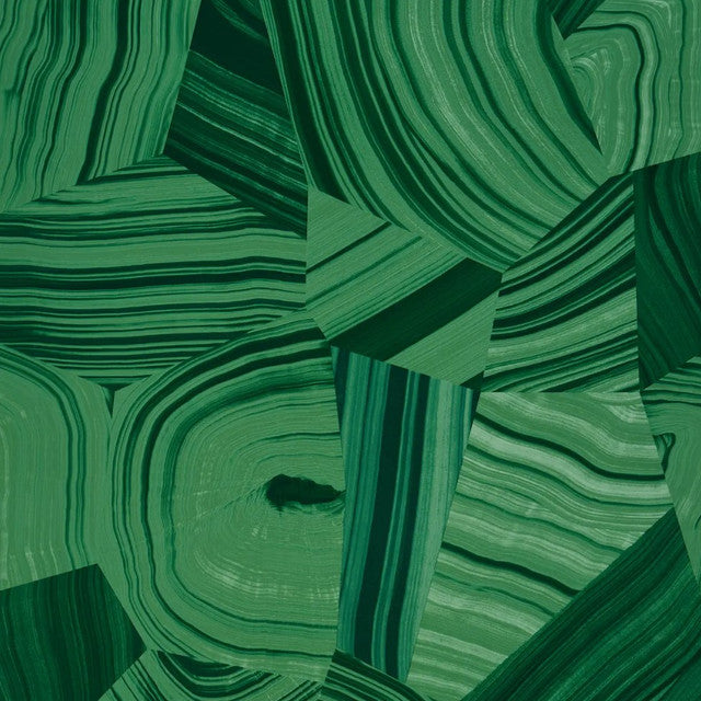 Agate Slice Wallcovering by Schumacher - Malachite Green