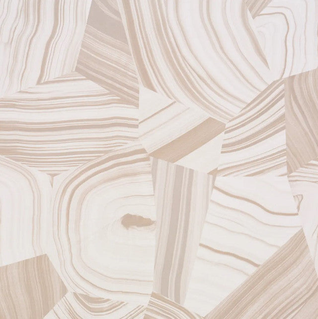 Agate Slice Wallcovering by Schumacher - Light Neutral