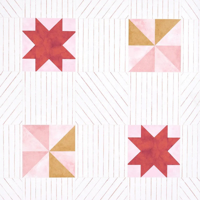 Alexander Wallcovering by Schumacher - Red & Earthy Pink