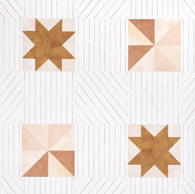 Alexander Wallcovering by Schumacher - Terracotta & Warm Peach