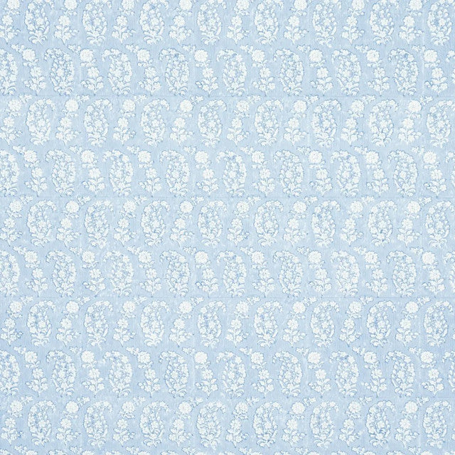 Arita Block Print Wallcovering by Schumacher - Cornflower