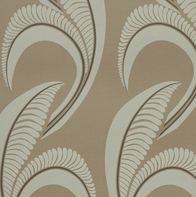 Banana Leaf Wallcovering by Schumacher - Tobacco