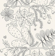 Blommen Wallcovering by Schumacher - Noir/Blanc