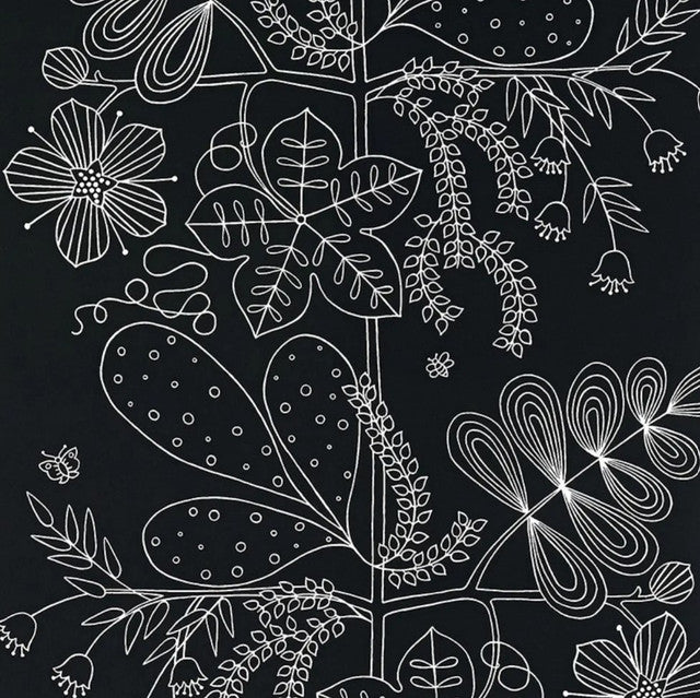 Blommen Wallcovering by Schumacher - Ebony