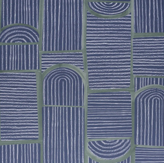 Bloomsbury Wallcovering by Schumacher - Deep Navy