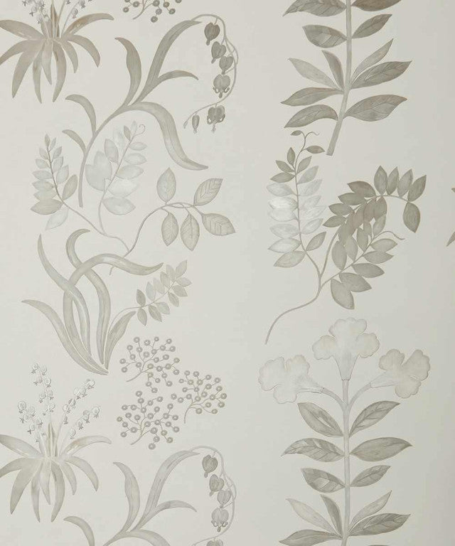 Botanical Stripe- WP Wallcovering by Liberty of London - Pewter White