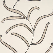 Caterpillar Leaf Wallcovering by Schumacher - Black & Cream