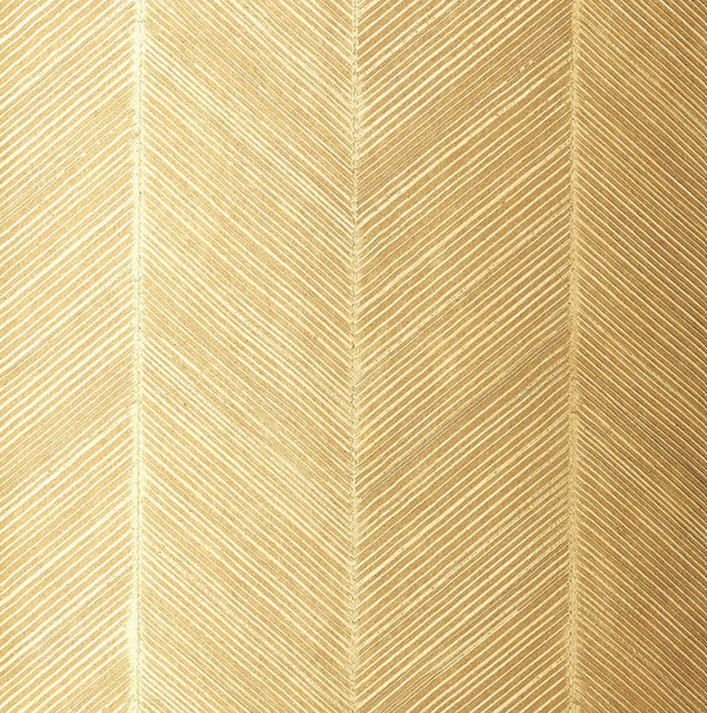 Chevron Texture Wallcovering by Schumacher - White Gold