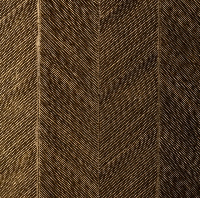 Chevron Texture Wallcovering by Schumacher - Burnished Bronze
