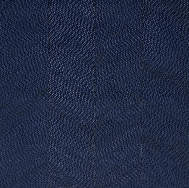 Chevron Texture Wallcovering by Schumacher - Midnight Blue