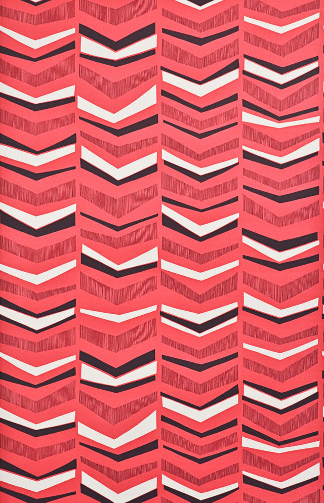 Chevron Wallcovering by MissPrint - Berry