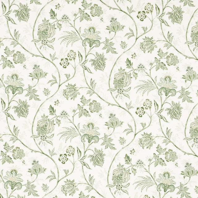 Chinoiserie Vine Wallcovering by Schumacher - Leaf Green