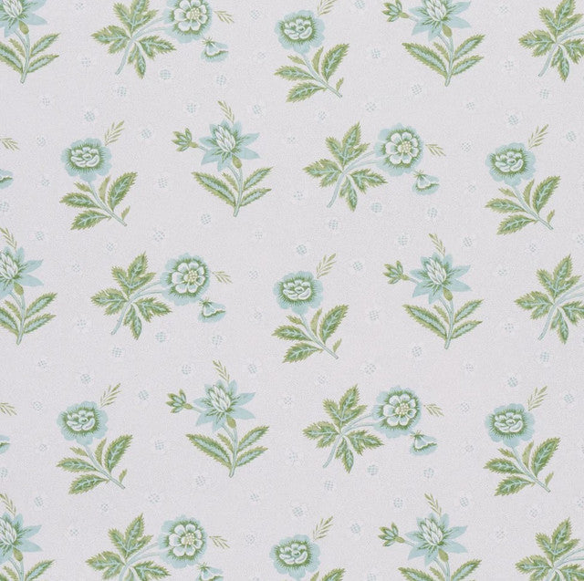 Colline Wallcovering by Schumacher - Leaf & Aqua
