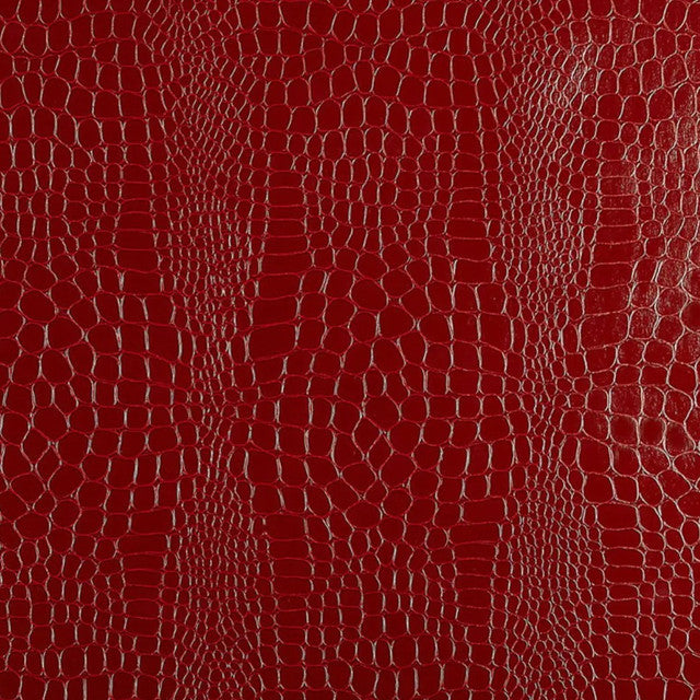 Crocodile Wallcovering by Schumacher - Crimson