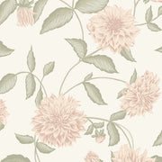 Dahliadrom Wallcovering by Schumacher - Blush