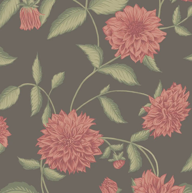 Dahliadrom Wallcovering by Schumacher - Fuchsia