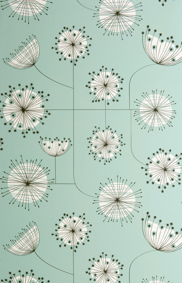 Dandelion Mobile Wallcovering by MissPrint - Robin's Egg