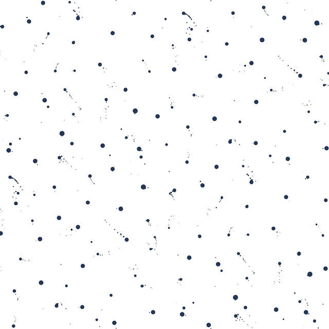 Dripped Wallcovering by Merenda Wallpaper - Blue Ink