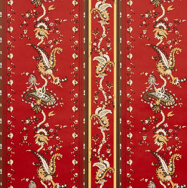 Elena Paisley Stripe Wallcovering by Schumacher - Pompeii