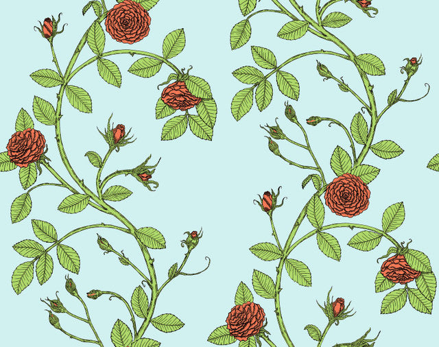 Elva Rose Wallcovering by Merenda Wallpaper - Summer Bloom