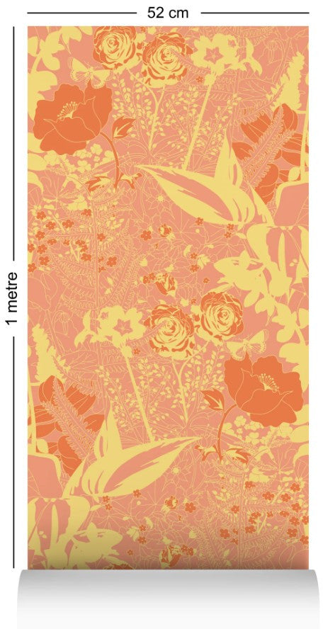 English Garden Wallcovering by Dupenny - 1950