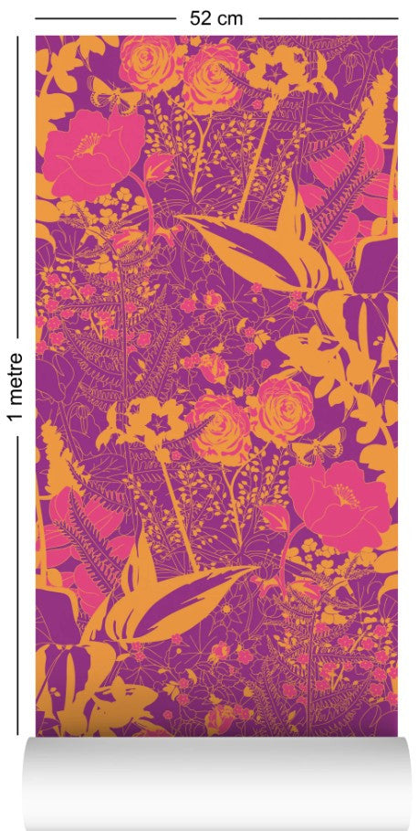 English Garden Wallcovering by Dupenny - 1960